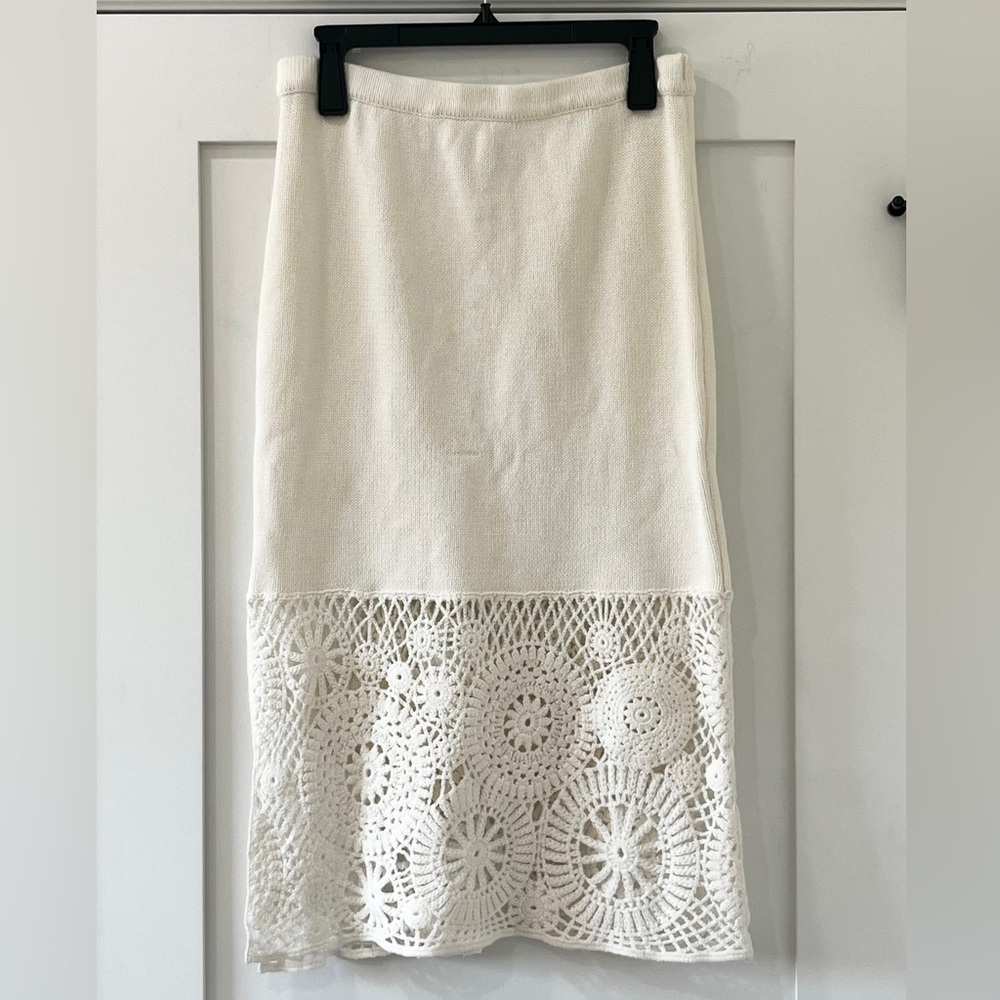 House of Harlow 1960 Crochet Knit Midi Pencil Skirt NWOT Size Medium - Picture 2 of 9